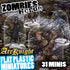 Arcknight Flat Plastic Miniatures - Zombie Horde - 31 2D Minis
