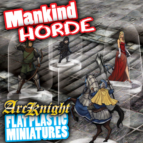 Arcknight Flat Plastic Miniatures - Mankind Horde - 31 2D Minis
