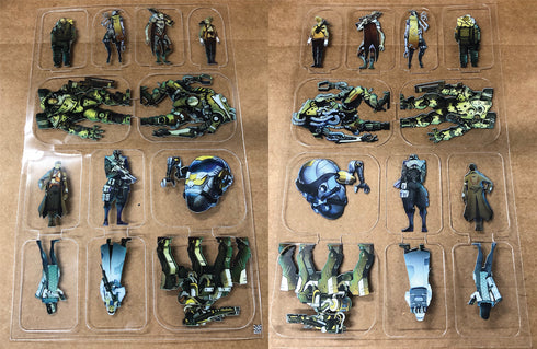 Arcknight Flat Plastic Miniatures - Spacefarers Set - 56 2D Minis