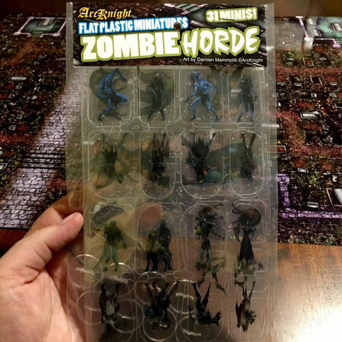 Arcknight Flat Plastic Miniatures - Zombie Horde - 31 2D Minis