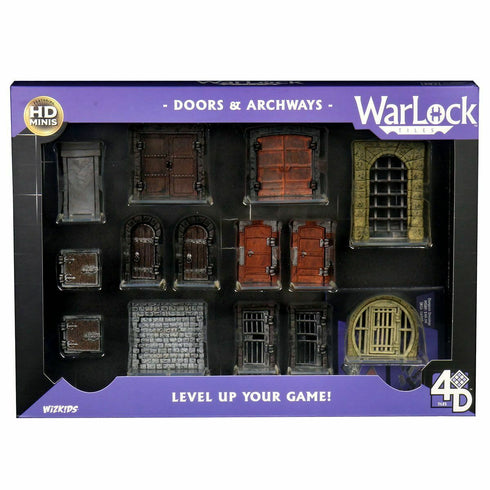 Wizkids 4D WarLock Tiles - Doors & Archways (Prepainted)