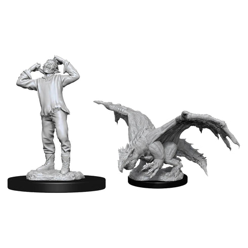 Dungeons & Dragons Nolzur's Marvelous Minis - Green Dragon Wyrmling - Unpainted