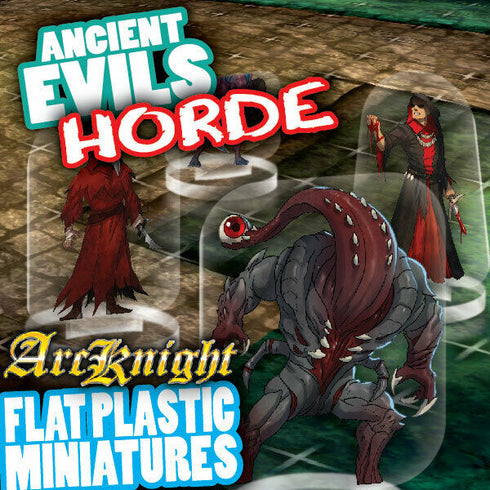 Arcknight Flat Plastic Miniatures - Ancients Evil Horde - 31 2D Minis