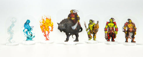 Arcknight Flat Plastic Miniatures - The Wildlands Set - 62 2D Minis