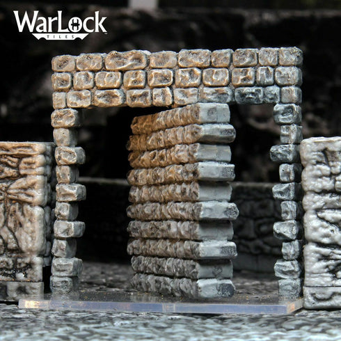 Wizkids 4D WarLock Tiles - Doors & Archways (Prepainted)