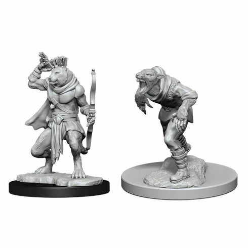 Dungeons & Dragons Nolzur's Miniatures: Wererat & Weretiger - Unpainted