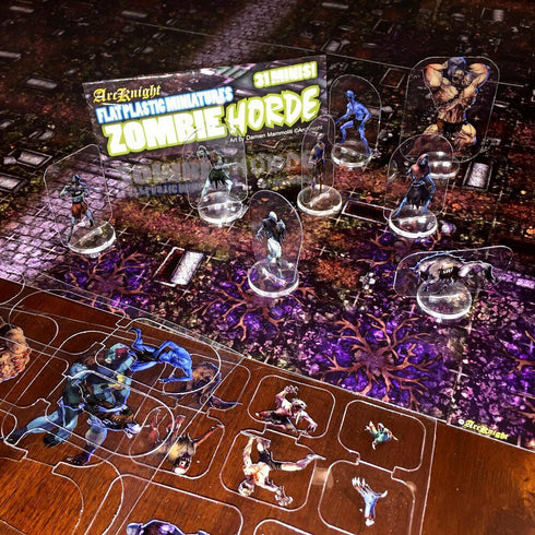 Arcknight Flat Plastic Miniatures - Zombie Horde - 31 2D Minis