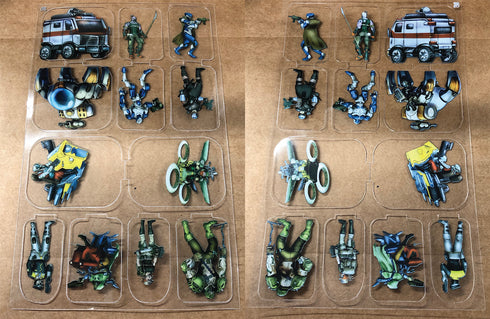 Arcknight Flat Plastic Miniatures - Cyberpunk Set - 56 2D Minis