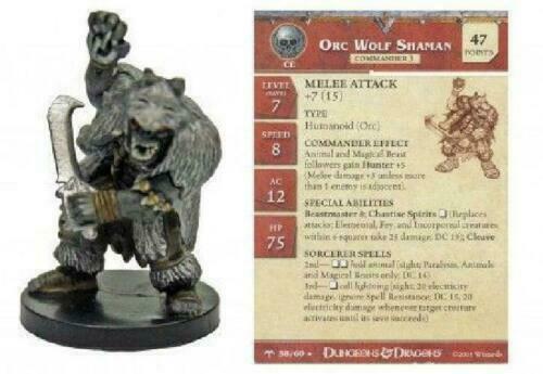 Orc Wolf Shaman - Angelfire - Dungeons & Dragons Miniature (DDM) - #58 Rare