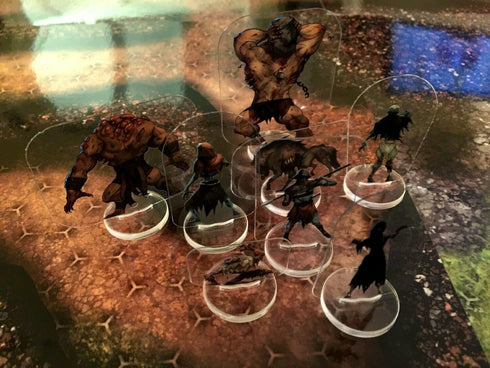 Arcknight Flat Plastic Miniatures - Zombie Horde - 31 2D Minis