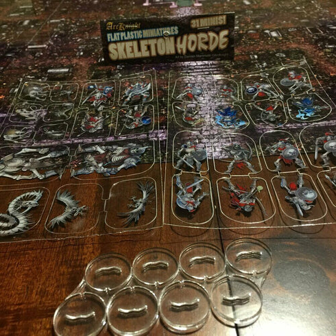 Arcknight Flat Plastic Miniatures - Skeleton Horde - 31 2D Minis