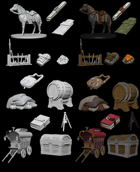 Nolzur's Marvelous Miniatures - Adventurer's campsite - Unpainted