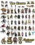Arcknight Flat Plastic Miniatures - The Grove Set - 62 2D Minis