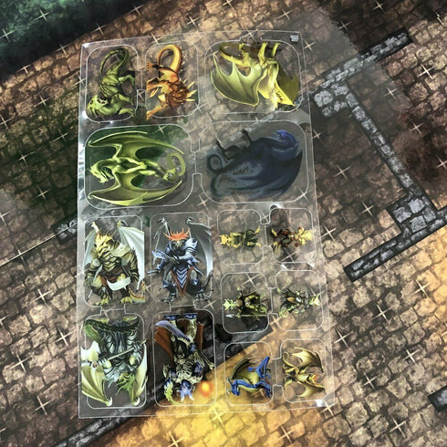 Arcknight Flat Plastic Miniatures - Dragonborn Set - 62 2D Minis