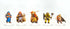 Arcknight Flat Plastic Miniatures - The Underground Set - 62 2D Minis