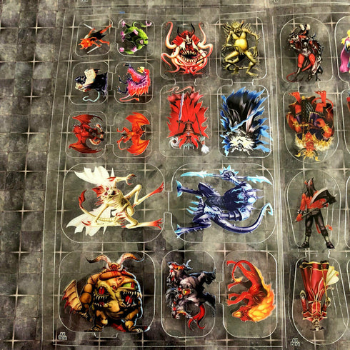 Arcknight Flat Plastic Miniatures - Demonblood Set - 62 2D Minis