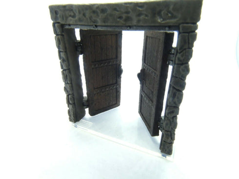 Wizkids 4D WarLock Tiles - Doors & Archways Set - 2" Wooden Double Door