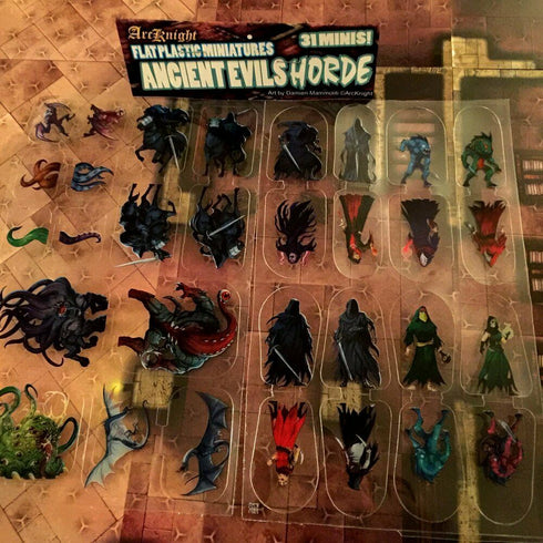 Arcknight Flat Plastic Miniatures - Ancients Evil Horde - 31 2D Minis
