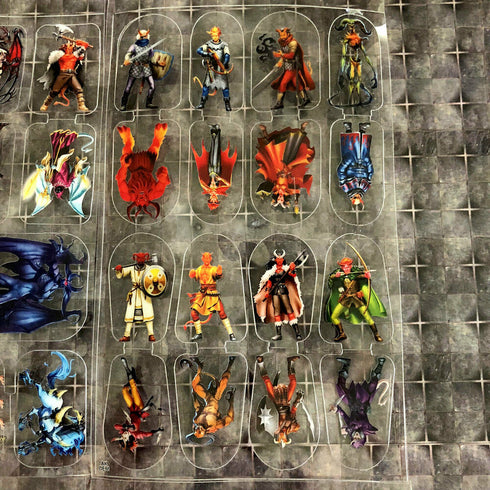 Arcknight Flat Plastic Miniatures - Demonblood Set - 62 2D Minis