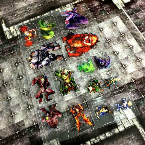 Arcknight Flat Plastic Miniatures - Underground Horde - 31 2D Minis