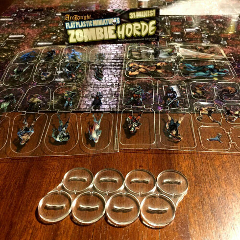 Arcknight Flat Plastic Miniatures - Zombie Horde - 31 2D Minis