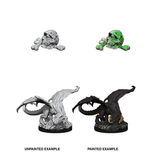 Dungeons & Dragons Nolzur's Marvelous Minis - Black Dragon Wyrmling - Unpainted