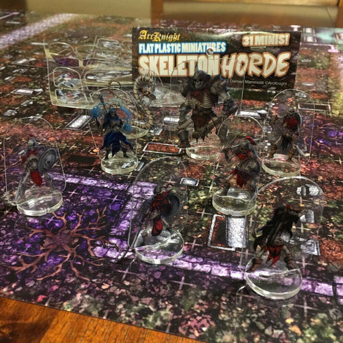 Arcknight Flat Plastic Miniatures - Skeleton Horde - 31 2D Minis