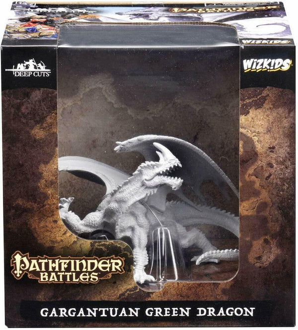 Pathfinder Battles Deep Cuts - Gargantuan Green Dragon - Unpainted
