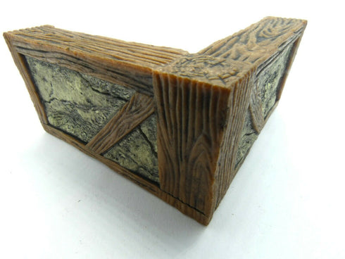 Wizkids 4D WarLock Tiles - Town and Village set 1 - 2" Corner External Wall