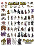 Arcknight Flat Plastic Miniatures - Ancient Evil Set - 62 2D Minis