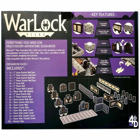 Wizkids 4D WarLock Tiles - Expansion Pack 1 (Prepainted)