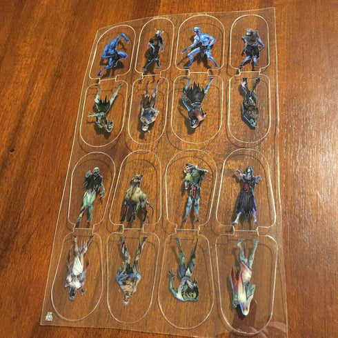 Arcknight Flat Plastic Miniatures - Zombie Horde - 31 2D Minis