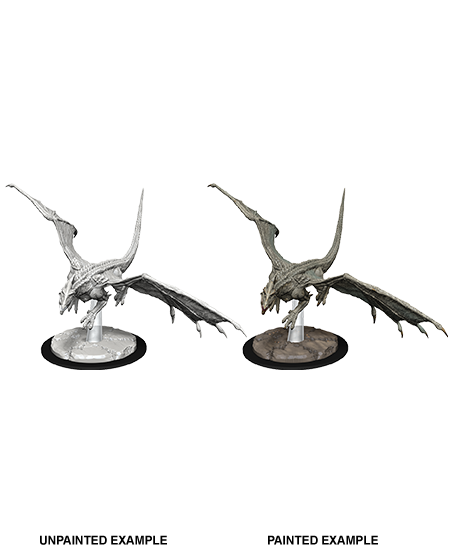 D&D Nolzur's Marvelous Miniatures - Young White Dragon - Damaged Box - Unpainted