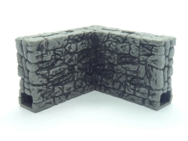 Wizkids 4D WarLock Tiles - Dungeon Tile set 1 - Corner Internal Wall
