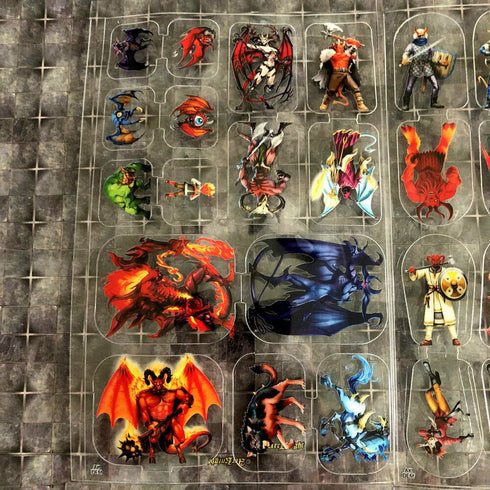 Arcknight Flat Plastic Miniatures - Demonblood Set - 62 2D Minis