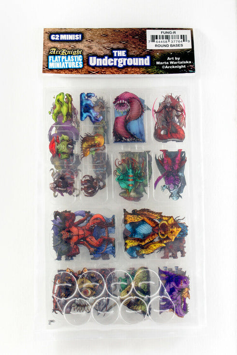 Arcknight Flat Plastic Miniatures - The Underground Set - 62 2D Minis