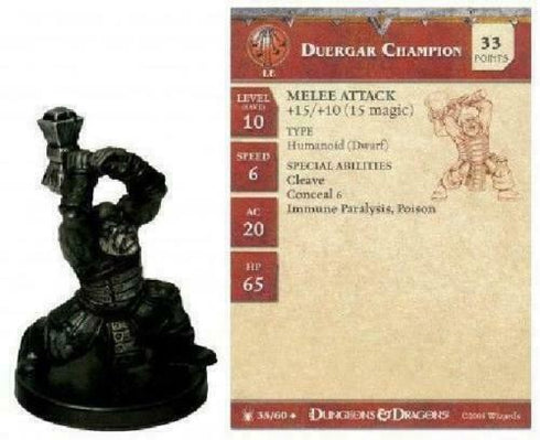 Duergar Champion - Underdark - Dungeons & Dragons Miniature (DDM) - #35