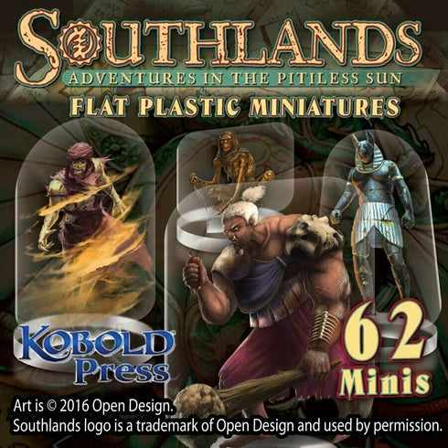 Arcknight Flat Plastic Miniatures - Southlands Set - 62 2D Minis