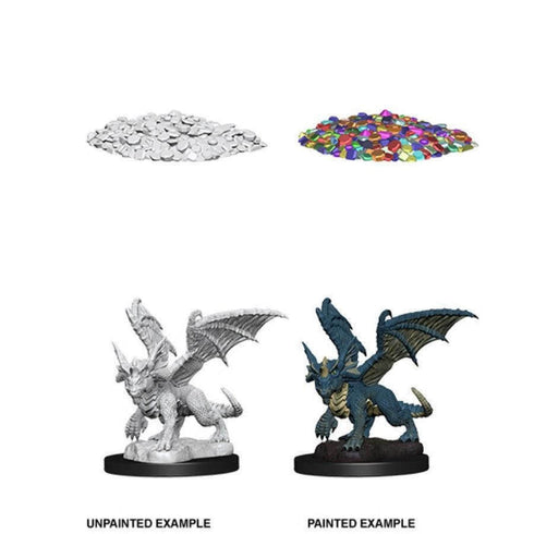 Dungeons & Dragons Nolzur's Marvelous Minis - Blue Dragon Wyrmling - Unpainted