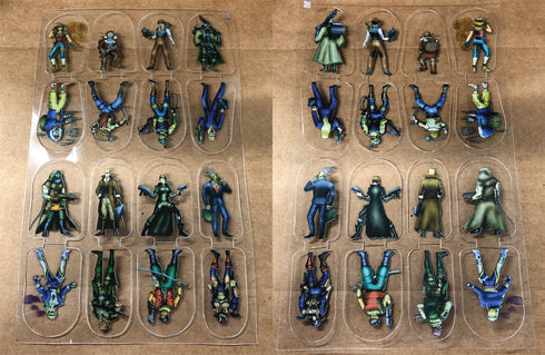 Arcknight Flat Plastic Miniatures - Cyberpunk Set - 56 2D Minis