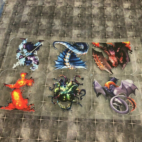 Arcknight Flat Plastic Miniatures - Legendaries Set - 24 2D Minis