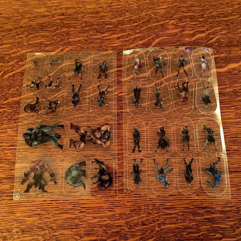 Arcknight Flat Plastic Miniatures - Zombie Horde - 31 2D Minis