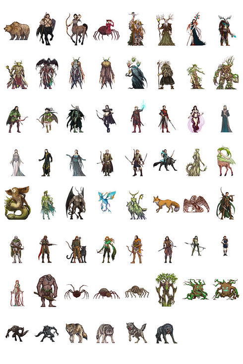 Arcknight Flat Plastic Miniatures - Core Set Bundle - 310 2D Minis