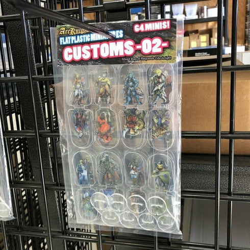 Arcknight Flat Plastic Miniatures - Customs 02 Set - 64 2D Minis