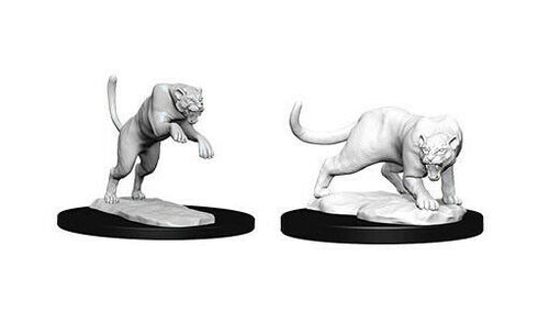 Dungeons & Dragons Nolzur's Marvelous Miniatures: Panther & Leopard - Unpainted