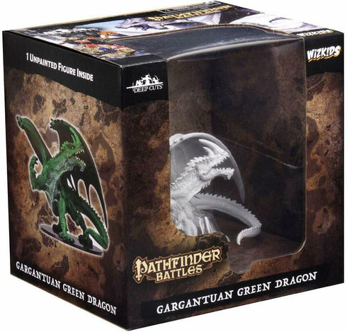 Pathfinder Battles Deep Cuts - Gargantuan Green Dragon - Unpainted