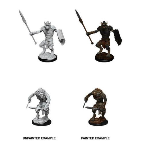 D&D Nolzur's Marvelous Miniatures - Gnoll & Gnoll Flesh Gnawer - Unpainted