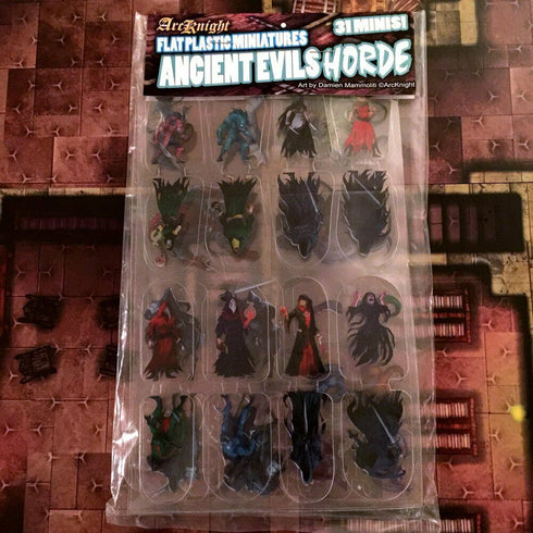 Arcknight Flat Plastic Miniatures - Ancients Evil Horde - 31 2D Minis