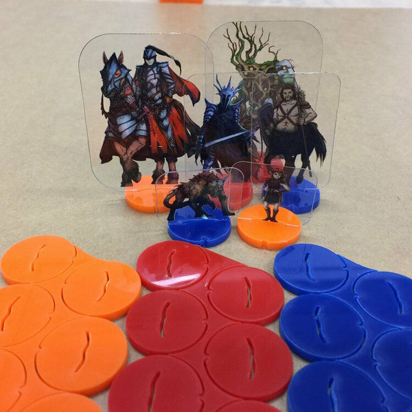 Arcknight Flat Plastic Miniatures - Numbered Coloured Bases