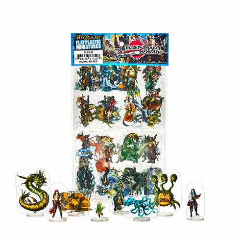 Arcknight Flat Plastic Miniatures - Legendary Games Pirates Set - 62 2D Minis